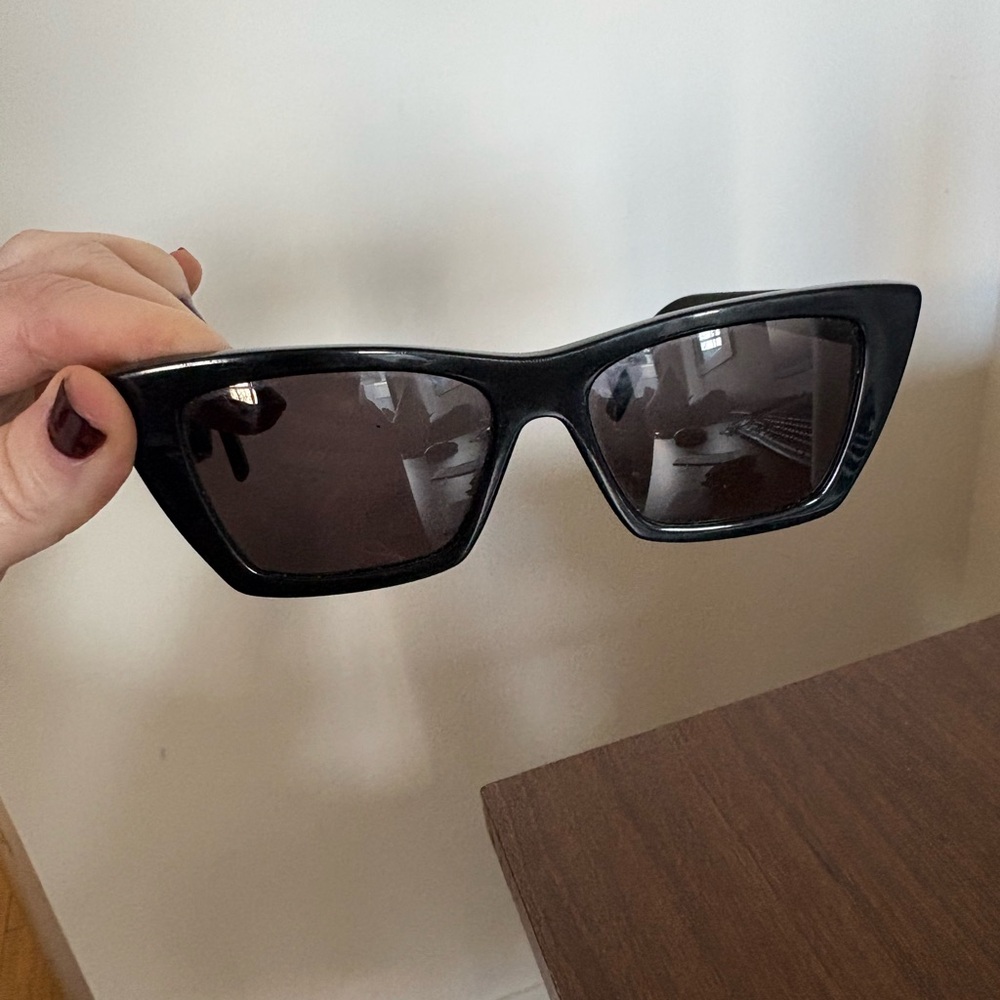 Yves Saint Laurent Black Cat-Eye Sunglasses